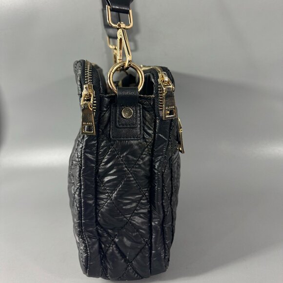 Clava Black Square Quilted Crossbody Bag - Picture 6 of 14